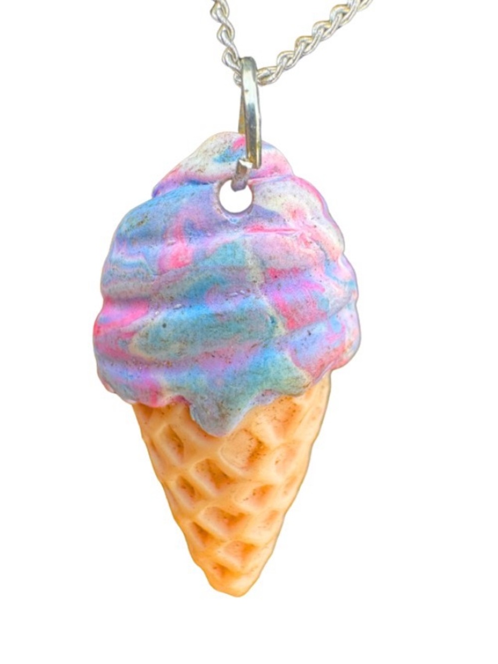 Acrylic Ice Cream Cone Necklace